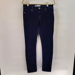 Levis 524 skinny denim jeans size 9 mid rise stretch